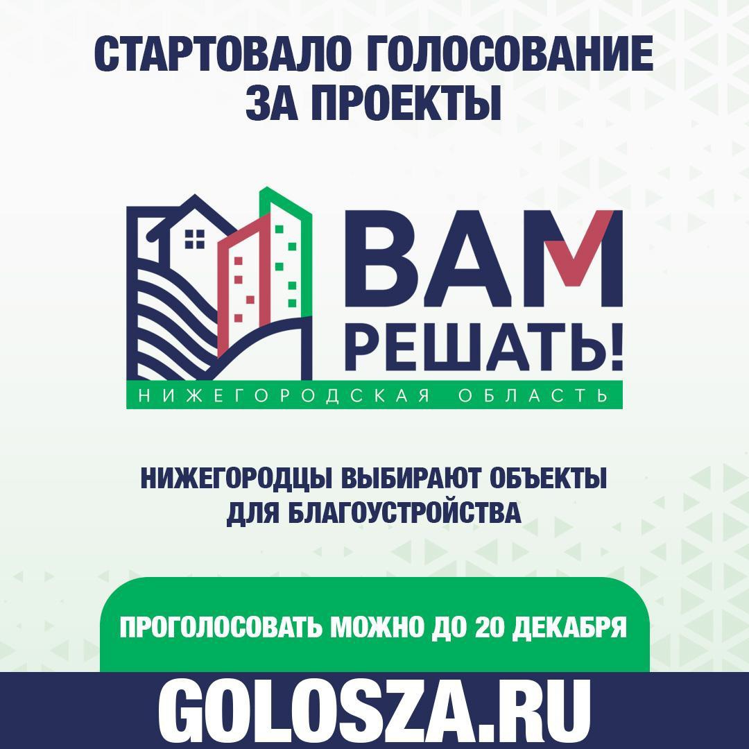 В Нижегородской области стартовало голосование за проекты «Вам решать!»